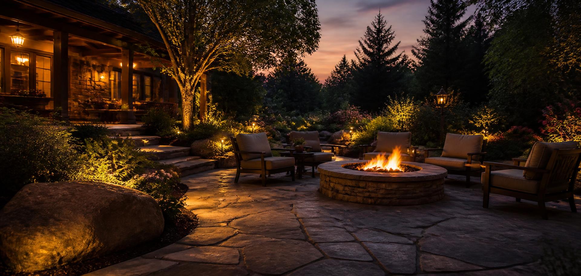 Outdoor Lighting work by GreenScape Landscaping