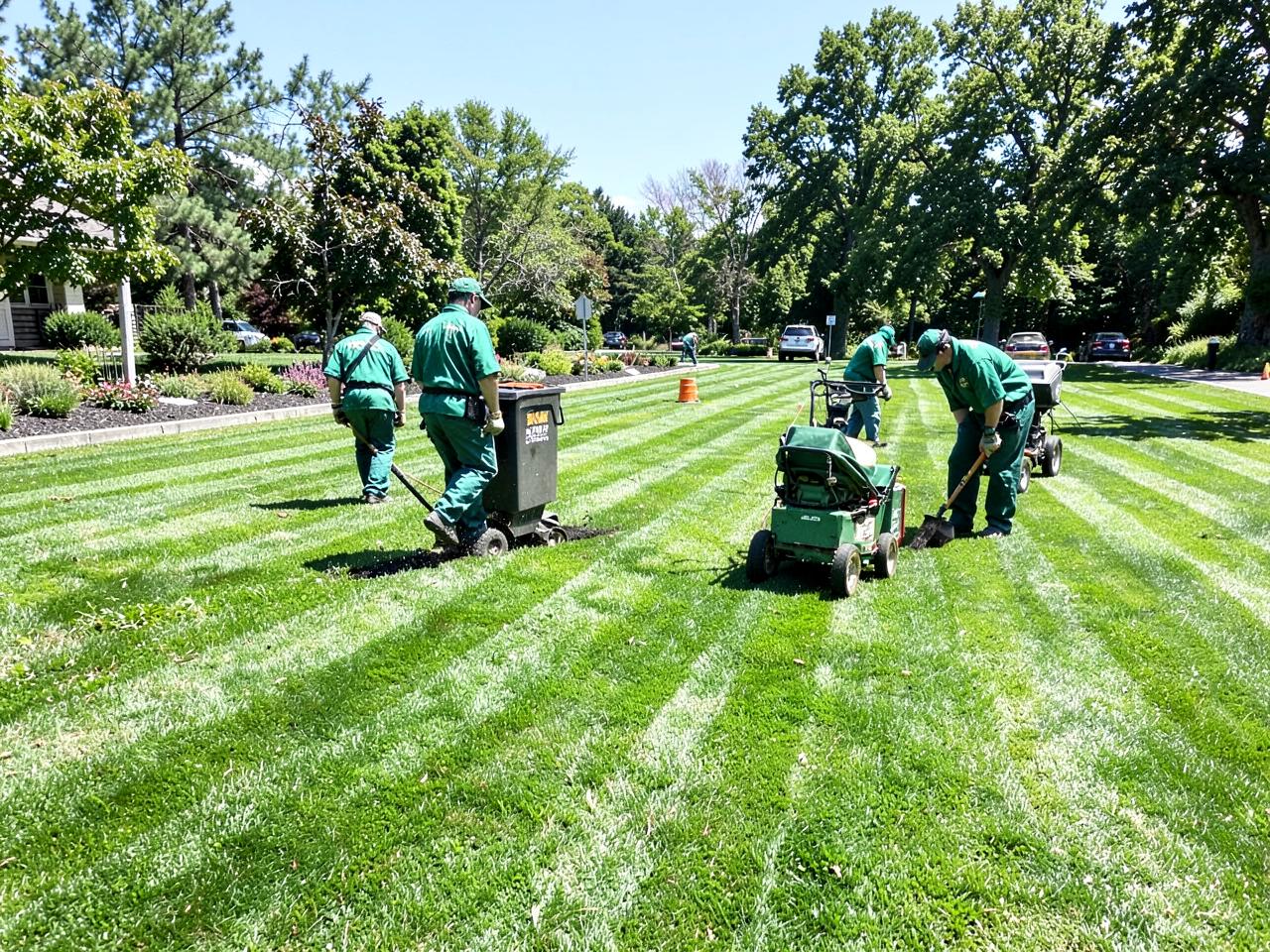 Lawn Care & Maintenance work by GreenScape Landscaping